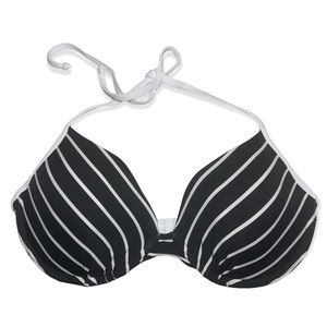 LASCANA‎ for VENUS Black/White Striped Swimwear Bras Sz C